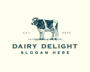 Dairy Cow Cattle logo design