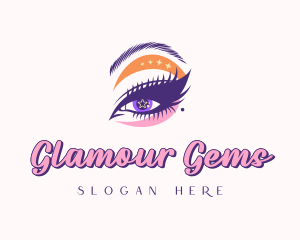 Drag Eyelash Brow Makeup logo design