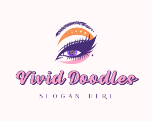 Drag Eyelash Brow Makeup logo design