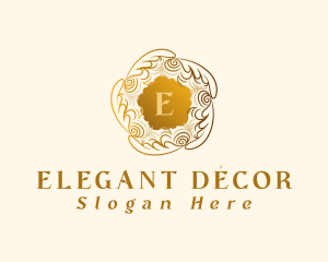 Elegant Boutique Wreath logo design