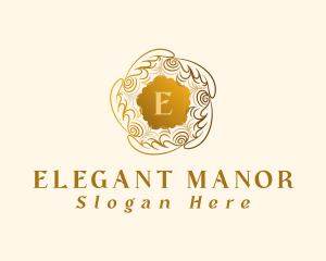 Elegant Boutique Wreath logo design