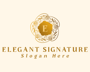 Elegant Boutique Wreath logo design