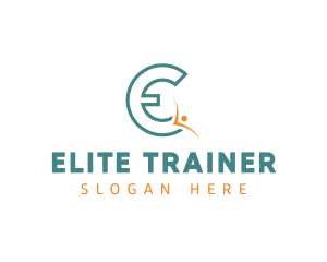 Active Person Letter E logo design