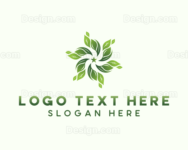 Nature Gardening Leaves Logo