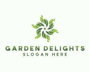 Nature Gardening Leaves logo design