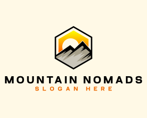 Mountain Sunset Adventure logo design