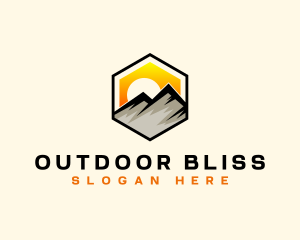 Mountain Sunset Adventure logo design