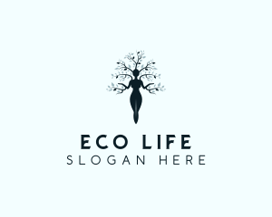 Spa Woman Tree logo design