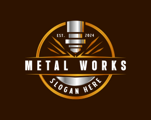 Laser Machine Metalwork logo design