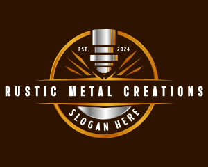 Laser Machine Metalwork logo design