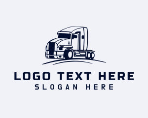 Blue Flatbed Truck logo