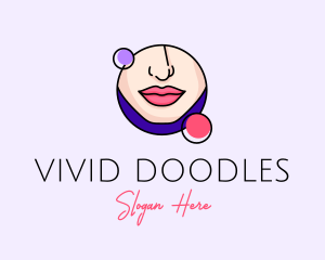 Feminine Nose Lips logo design