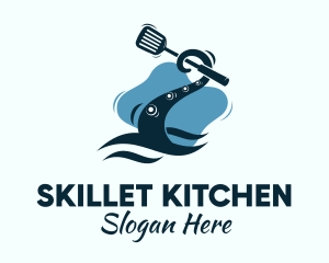 Kraken Tentacle Chef logo design