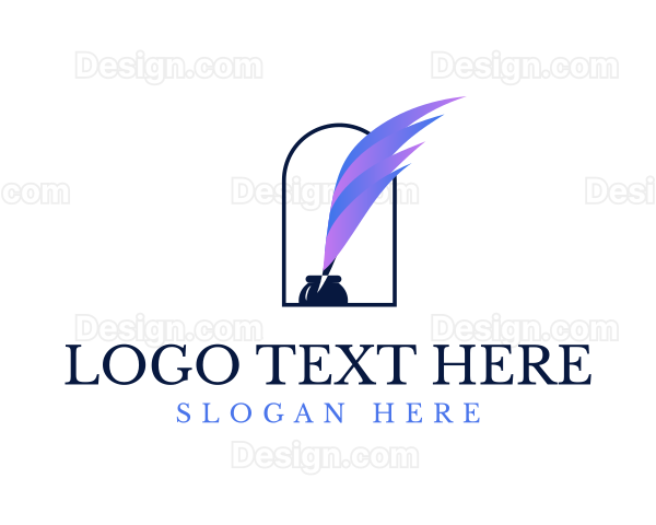 Quill Gradient Feather Logo