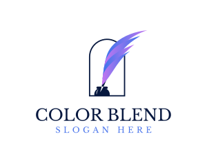 Quill Gradient Feather logo