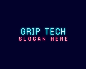 Neon Tech Business logo design