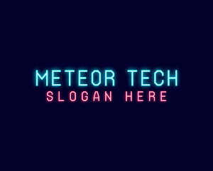 Neon Tech Business logo design