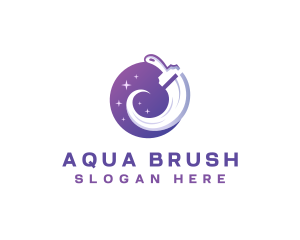 Paint Brush Swirl Remodeling logo design