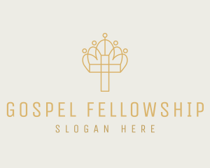 Christian Cross Crown logo