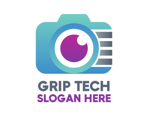 Gradient Tech Digicam logo design