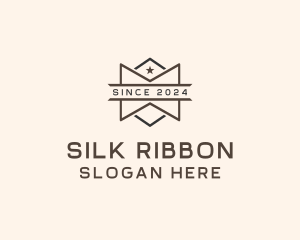 Hipster Ribbon Star logo design