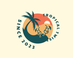 Tropical Beach Bar logo design