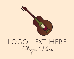 Guitar Liquor Bottle logo