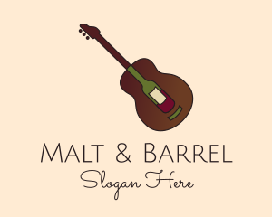 Guitar Liquor Bottle logo