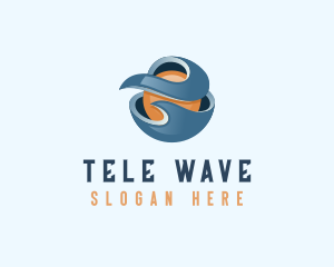 3D Wave Sphere logo design