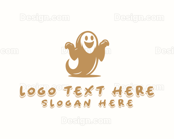 Scary Haunted Ghost Logo