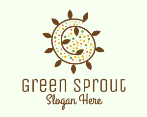 Natural Organic Swirl logo design