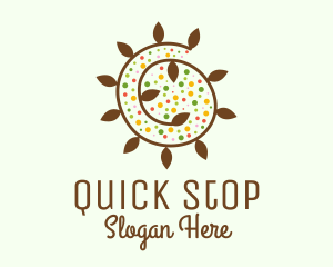 Natural Organic Swirl logo design