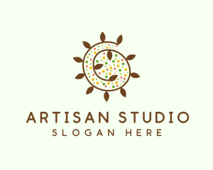 Natural Organic Swirl logo design