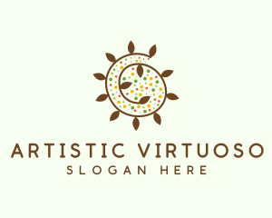 Natural Organic Swirl logo design