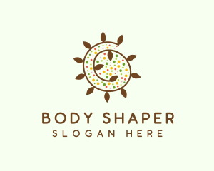 Natural Organic Swirl logo design