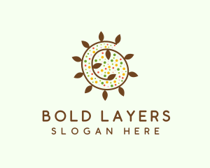 Natural Organic Swirl logo design