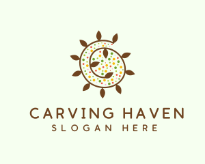 Natural Organic Swirl logo design