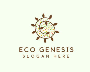 Natural Organic Swirl logo design