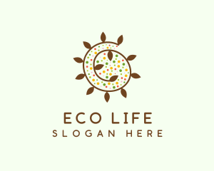 Natural Organic Swirl logo design