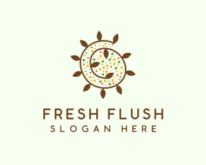 Natural Organic Swirl logo design