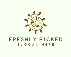 Natural Organic Swirl logo design