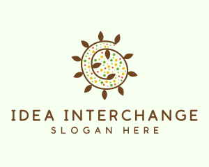 Natural Organic Swirl logo design