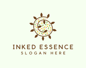 Natural Organic Swirl logo design