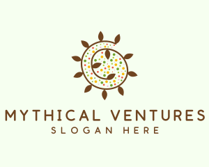 Natural Organic Swirl logo design