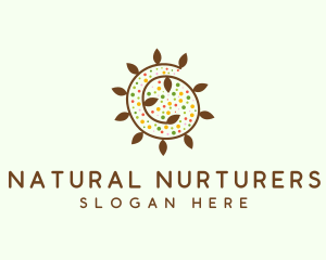 Natural Organic Swirl logo design