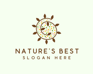 Natural Organic Swirl logo design