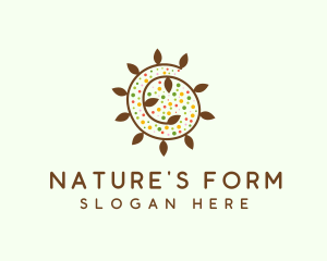 Natural Organic Swirl logo design