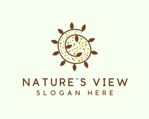 Natural Organic Swirl logo design