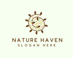 Natural Organic Swirl logo design