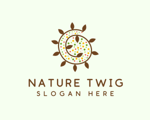 Natural Organic Swirl logo design